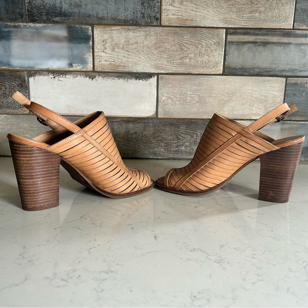 Lucky Brand Lialor Slingback Leather Open Toe Sandals 9/39 - Picture 8 of 13